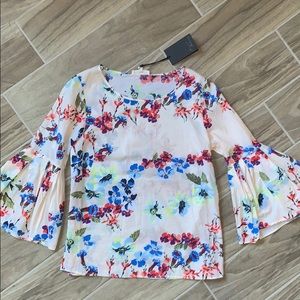 Floral bell sleeves/ Jane and Delancey